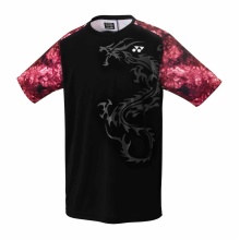 Yonex Badminton T-shirt Crew Neck Graphic Dragon black Men